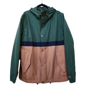 L.L. Bean Men's Mountain Classic Rain Jacket Size XL Reg Deep Green/Golden Ash